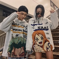 {Match maker} Men Women Hoodies Anime Clothes Hooded Sweatshirt Japanese Hoddies Long Sleeve Tops Korean Hodies Zoro Nami Dropship