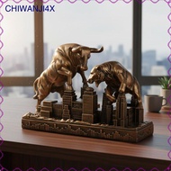 [chiwanji4x] Resin Decorative Statue Luxury Sculpture Bull and Bear Figurine for Trader Finance Room