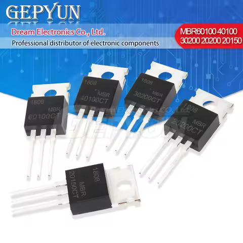 10pcs MBR10150CT TO220 MBR1045CT TO-220 MBR1545CT MJE15030G MJE15031G MJE2955T MJE3055T MBR10150 MBR