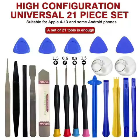 21 in 1 Mobile Phone Repair Tools Kit Spudger Pry Opening Tool Screwdriver Set For iPhone X XR 11 12
