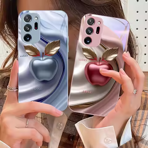 Happy Black Apple For Samsung Galaxy Note 8 9 10 PRO 20 Ultra A01 02 03 Core 04E 4G 12 13 5G Temperi