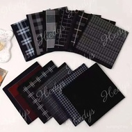 Hedys Classic retro men's and women's cotton sweat-absorbent plaid high-quality handkerchiefs for el
