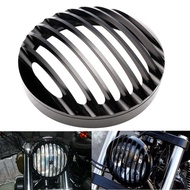 5 3/4" Motorcycle Aluminum Front Headlight Grill Cover For Harley Sportster Roadster XL1200R XL883 8
