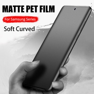 Soft Curved Matte PET Film for Samsung Galaxy S23 Plus S23 Ultra S22 S21 S20 S10 S9 S8 Note 20 10 9 8 Plus Ultra Anti Fingerprint Frosted Screen Protector Film