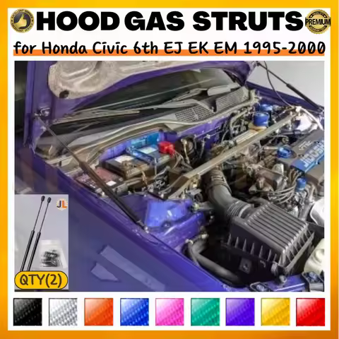 Qty(2) Hood Struts for Honda Civic 6th EJ EK EM 1995-2000 Front Bonnet Modify Gas Struts Springs Sho
