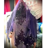 Baju pengantin songket purple