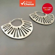 Vintage Earrings, Silvery Hoop Earrings, Bohemian Earrings, Hoop Earrings, Silvery Tribal Earrings