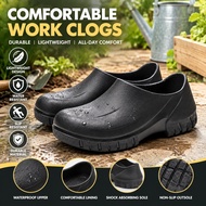LOVEFOOT Ready Unisex Men Ladies Round Toes Slip On Kitchen Safety Shoes Waterproof Cook Boots Chef 