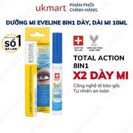 Tinh Chất Dưỡng Mi Eveline 8w1 Total Action Lash Therapy Professional Huyết Thanh Dưỡng Mi 10 ml