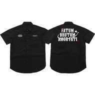 KEMEJA KATUN MW - SMOKE Workshirt Black Cotton Shirt S-XXL FATUM BRUTUM AMOR FATI Workshirt Men Shir