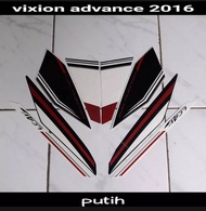 Stiker Striping Lis Les Body Motor Vixion 2015 2016 Advance Putih