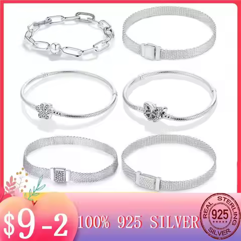 2025 Hot 925 Silver Original Me Bracelet Fit Brand Me Charm Beads Fashion Infinity Knot Women Femme 