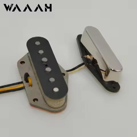 WAAAH 60S Hot Classic Style Alnico 3 Magnet Pickup 9.2K with Flat Pole Stagger Pole Bridge for TL El