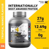 MuscleBlaze Biozorb Iso-Zero, Low Carb (Tropical Mango, 5lbs / 2.27kg) | 27g Pure Whey Protein Isola
