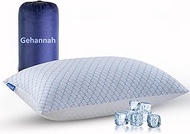 Gehannah Travel Pillow - Compressible Camping Pillow for Sleeping, Shredded Memory Foam Pillow with Storage Bag Compact Supportive, Pillow for Adults Kids Outdoor Backpacking Hiking Gear