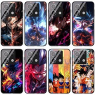 For Redmi note 13 5g/ Redmi note 13 pro 5g/ Redmi note 13 pro plus Anime Cartoon Dragon Ball Tempered glass hard Phone Case Back Cover Casing