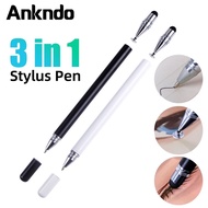 Ankndo 3 in 1 Universal Stylus Pen For Tablet Mobile Android Phone i/Pad Accessories Drawing Tablet Capacitive Screen Touch Pen