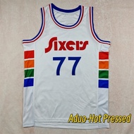 Hot pressed Philadelphia 76ers NBA #77 V. J. Edgecombe 2025 city edition Men white basketball jersey