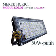 MEREK HORICI ASLI 50 WATT 220V LAMPU SOROT PANEL LED FLOODLIGHT 50W AC 220V PJU Barang Murah+kualitas bagus Tersedia dalam 6 warna