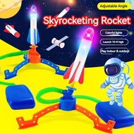 LED Skyrocket Flying Blaster Rocket Launcher Air Rocket for Kids Toys -Catapult Bubble Airplane Toys