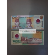 Uang Lama 100000 rupiah Soekarno Hatta Tahun 1999 Plastik Kertas Kuno