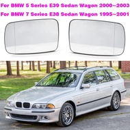 Door Wing Mirror Glass Heated Blue Car Mirror Rearview Rear View Lens For BMW 5 Series E39 Sedan Wag