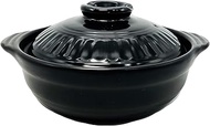 Living NEO 110363 Earthenware Pot, Black, No. 8, 11.0 inches (28 cm), For 3 to 4 People, Induction C
