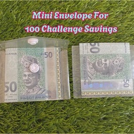Mini Envelope For 100 Challenge Savings