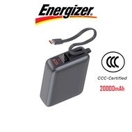 Energizer 20000mAh CCC Power Bank 45W Built-in USB-C Cable PD Fast Charging Portable Charger Powerba