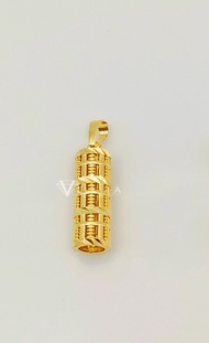 [VJ]Cop916 Necklace&Pendant "Abacus" 999.9 Bangkok Gold Plated Cylinder/Charm Abacus Pendant<Loket S