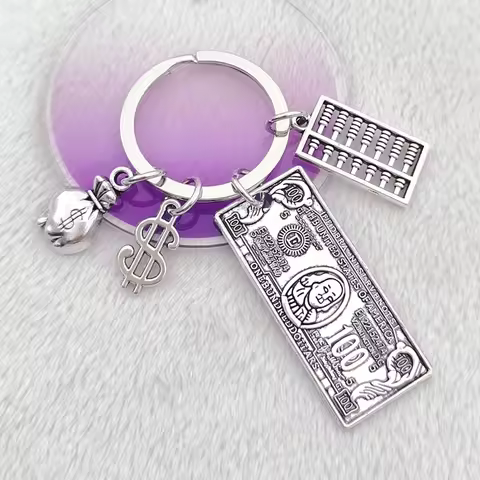100 Dollar USD Model Keychain Money Tree Purse For Handmade Souvenir US Currency Gift Keyring