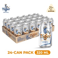 Tiger Crystal Cold Filtered Lager Beer Can 4.2% Alcohol (24 x 320ml)
