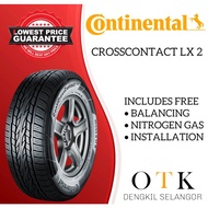 265/60R18 CONTINENTAL CROSSCONTACT LX 2 18 INCH TYRE (FREE INSTALLATION &amp; DELIVERY)