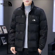 THE oem NORTH FACE เสื้อขนเป็ดคอตั้งขนเป็ดสีขาวสำหรับผู้ชายฤดูใบไม้ร่วงและฤดูหนาวใหม่สั้นกันลมให้ควา