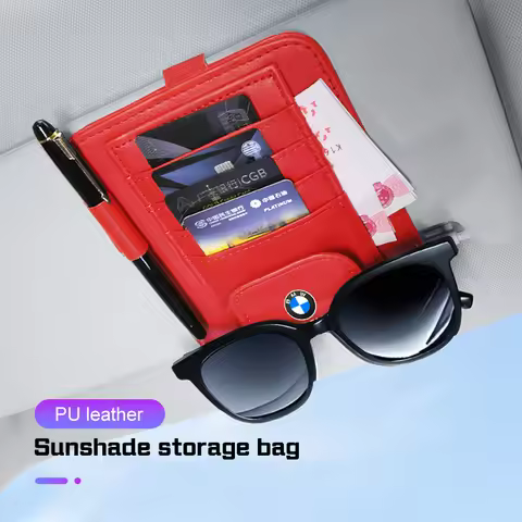 For BMW X1X2X3X5 X6 X7 1 3 5 7 Series E38 E46 E70 E90 G30 G20 Car Visor Organizer Multi-Pocket Pouch