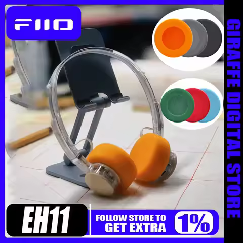 FiiO EH11 Bluetooth headset wooden bowl retro head-mountedLDAC Bluetooth 6.0 large-ear gaming Headph