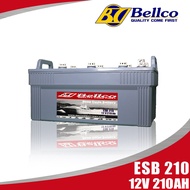แบตเตอรี่ แบตเตอรี่โซล่าเซลล์ ESB210 12V 210AH  แบตเตอรี่โซล่า Bellco Battery Deep Cycle ชนิดน้ำ