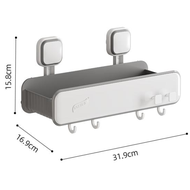 TAILI storage rack square suction cup with rod toilet no punching household storage artifact multi-f