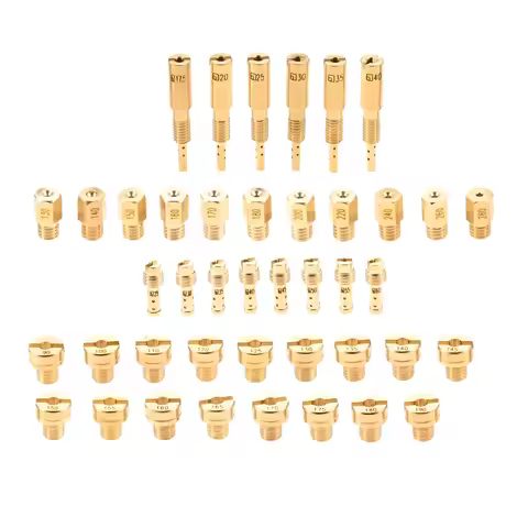 42Pcs Carburetor Jet Kit W/ 17 Large Round Main Jet+11 Large Hex Main Jet+8 VM Pilot Jet+6 TM Pilot 