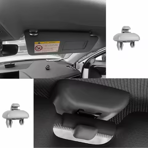 Hot Sale 2Pcs Grey Interior Gray Sun Visor Clip Holder Hook Bracket Hanger For Audi A1 A3 A4 A5 Q3 Q