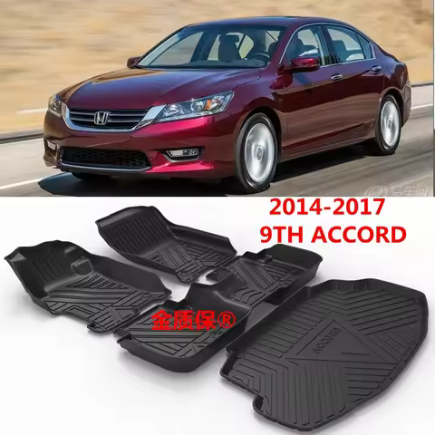 Use for 2014-2017 9th HONDA Accord custom car All-Weather car Floor Mat Fit For HONDA 9th Accord cus
