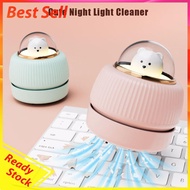 Desktop Vacuum Cleaner Cute Night Light Cordless Desk Dust Cleaner for Keyboard