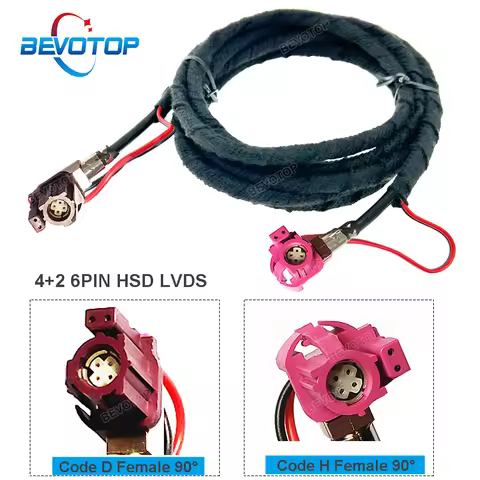Car LVDS Video Line Cable NBT EVO System Fakra HSD D / H Female Right Angle 90° NBT Video 535 Cable 