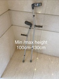 Aluminium adjustable Elder walking crutches stick cane 可調高度鋁金屬長者前臂拐 / 手肘拐 手杖拐杖（上水交收）Forearm Crutches