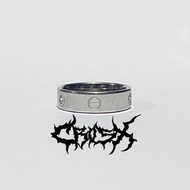 SIEN Ring DIAMOND GEM BOLT RING BLACK SILVER PLAIN COUPLE/ KOREAN STYLE COUPLE RINGRing KOREAN STYLE