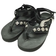 TOGA x SUICOKE 23SS 特別訂製 TONO 西部金屬帶涼鞋 TC31-AJ502 US8 (26cm) 黑色搭扣裝飾鞋 [二手] [TOGA x SUICOKE]
