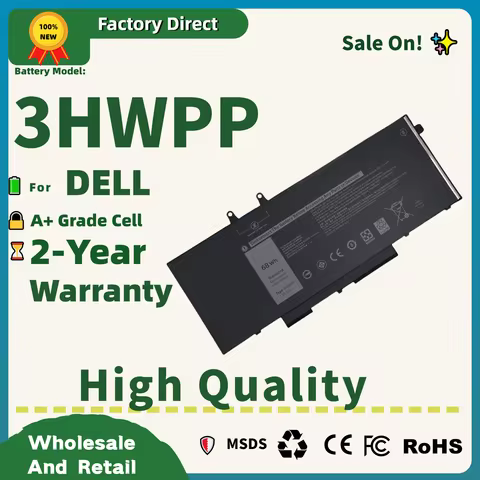 Factory Direct! 3HWPP Laptop Battery for Dell Precision 3541 3550 3551 for Dell Latitude 5401 5501 5