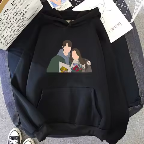 \True Beauty Kdrama Classic hooded Sweatshirt Kawaii Men Hooded Sweatshirt Harajuku Cartoon Men Hood
