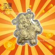 Pure Gold 999 Keychain Gold pendant Live Room New Year Gift Gold 999 key chain Gold pendant immediat