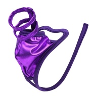 【HOT】 Men Lingerie Shiny Faux Pouch C-String Mini Bikini Briefs Underwear Underpants Latex Swimwear Swimsuit